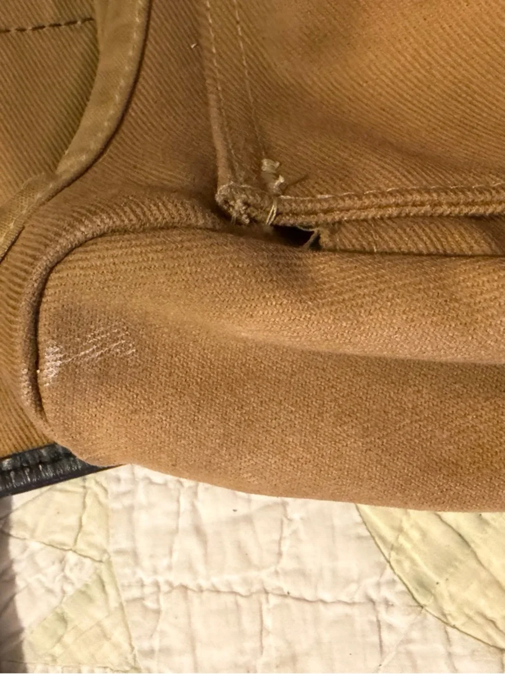 Filson Small Rugged Twill Field Bag Khaki/Leather Made in USA - Picture 14 of 16